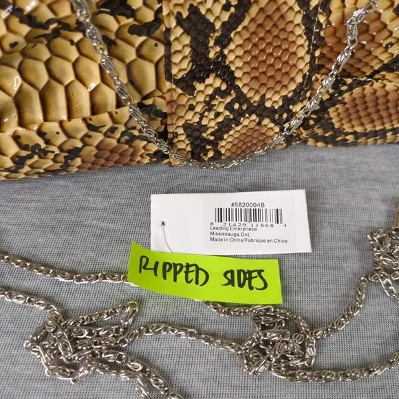 👯♀️Host Pick⚡️FREE w/purchase SnakeskinPrint Clutch/Small Purse-w/flaws - Picture 9 of 13